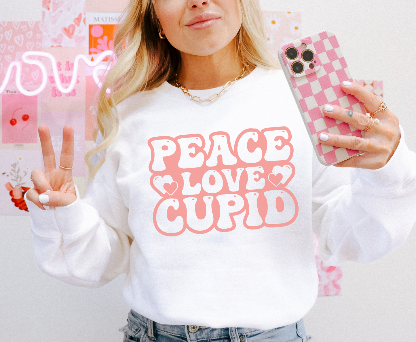 Peace Love Cupid - Full Color Transfer