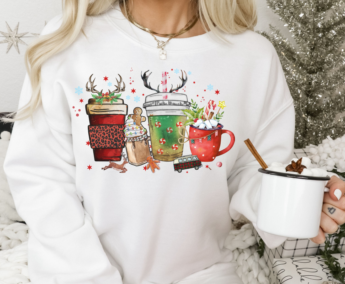 Reindeer Antlers Latte - Full Color Transfer