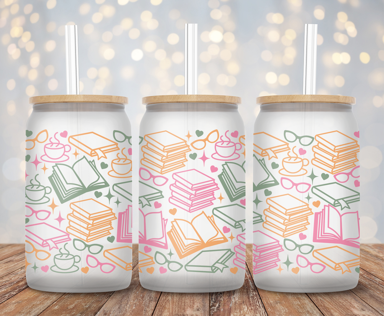 Stacks Of Books - 16oz Cup Wrap