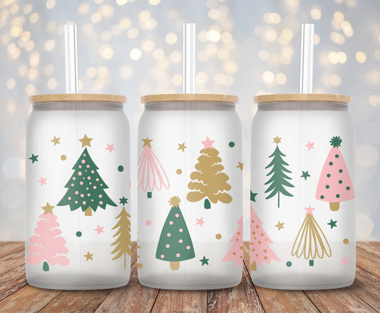 Christmas Trees Under The Stars - 16oz Cup Wrap