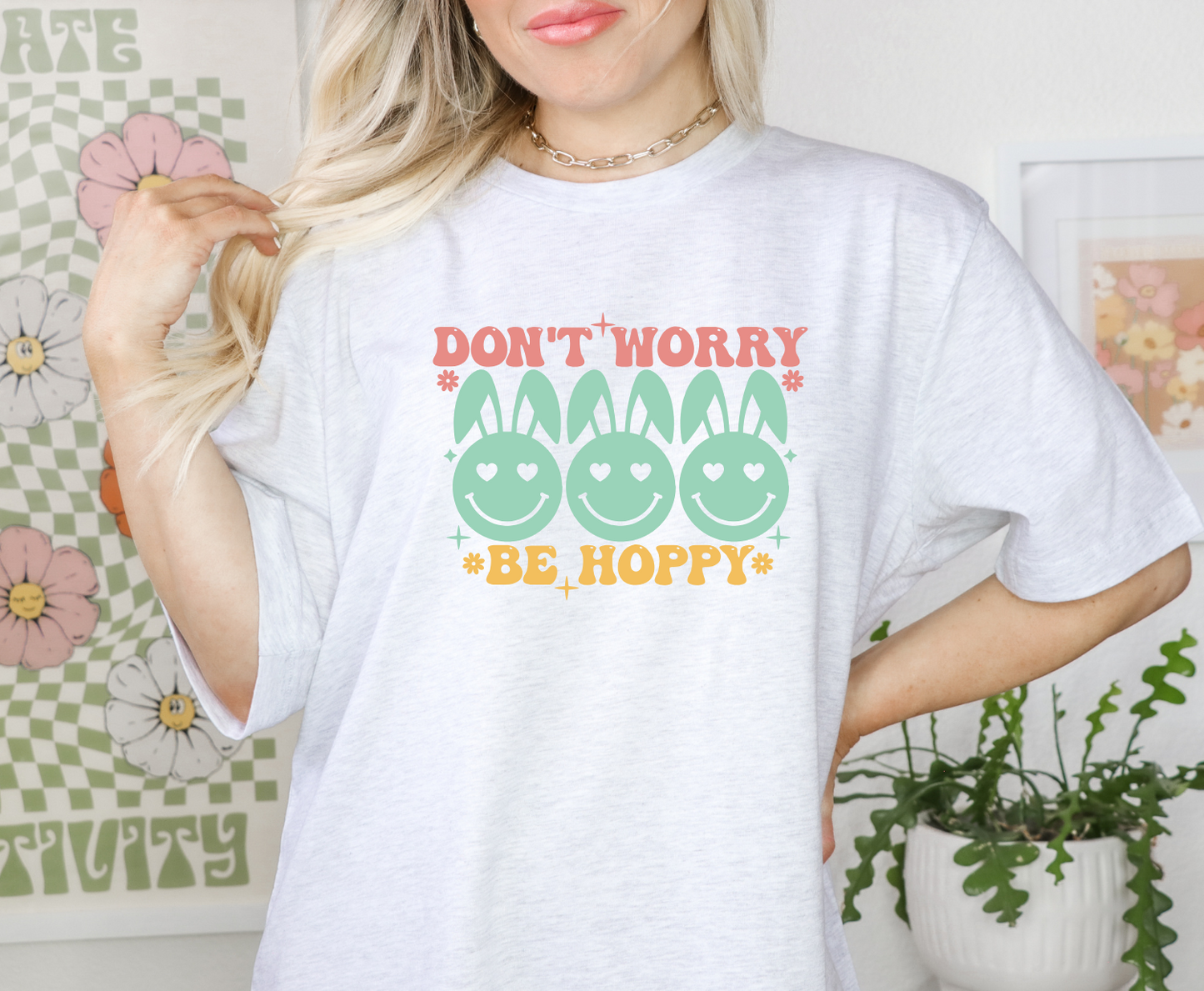 Dont Worry Be Hoppy - Full Color Transfer