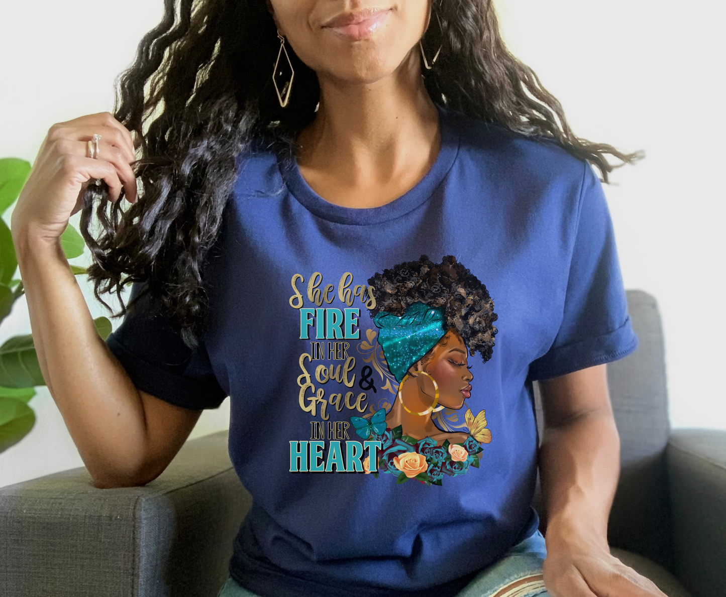 She Has Fire In Her Soul - Full Color Transfer