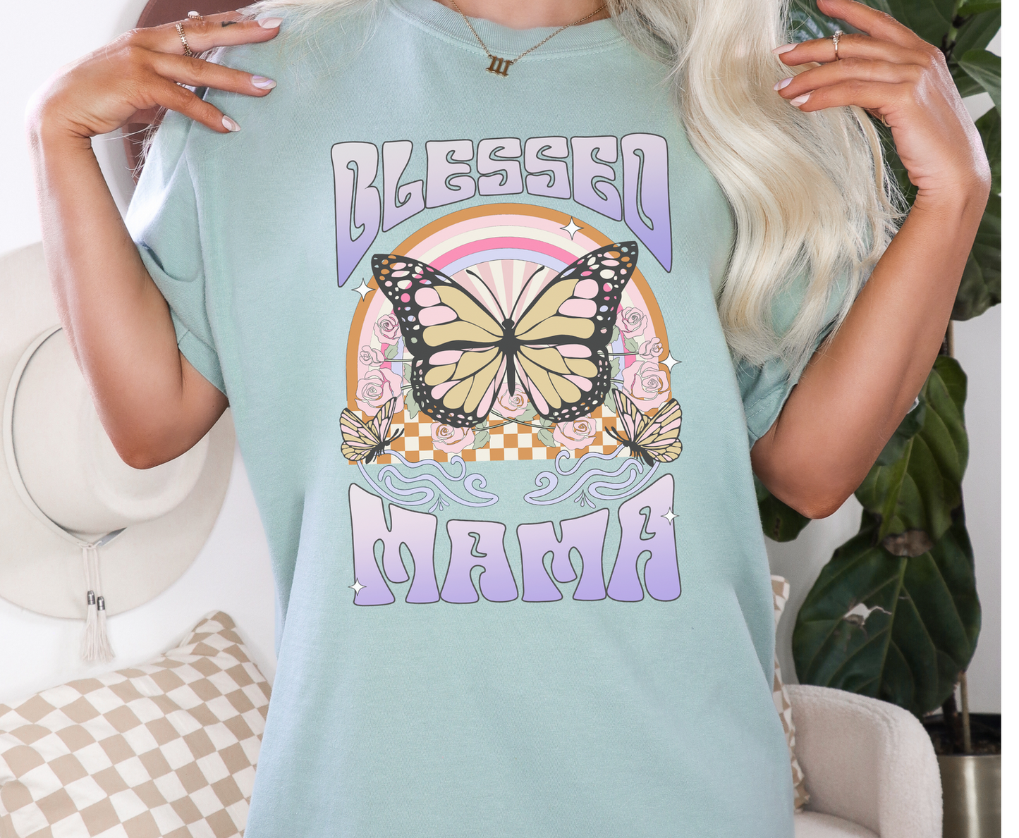 Blessed Mama Butterfly - Full Color Transfer