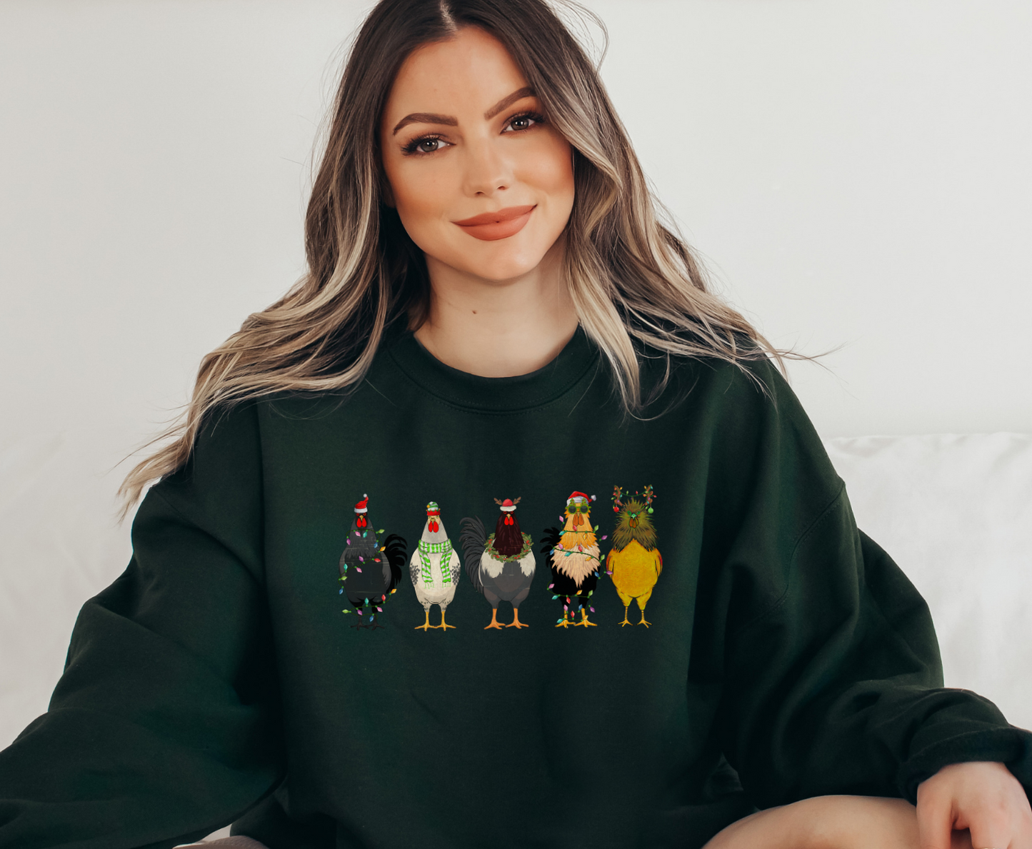 Christmas Chickens - Full Color Transfer