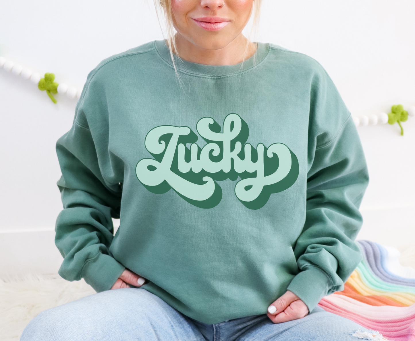 Retro Lucky Green - Full Color Transfer