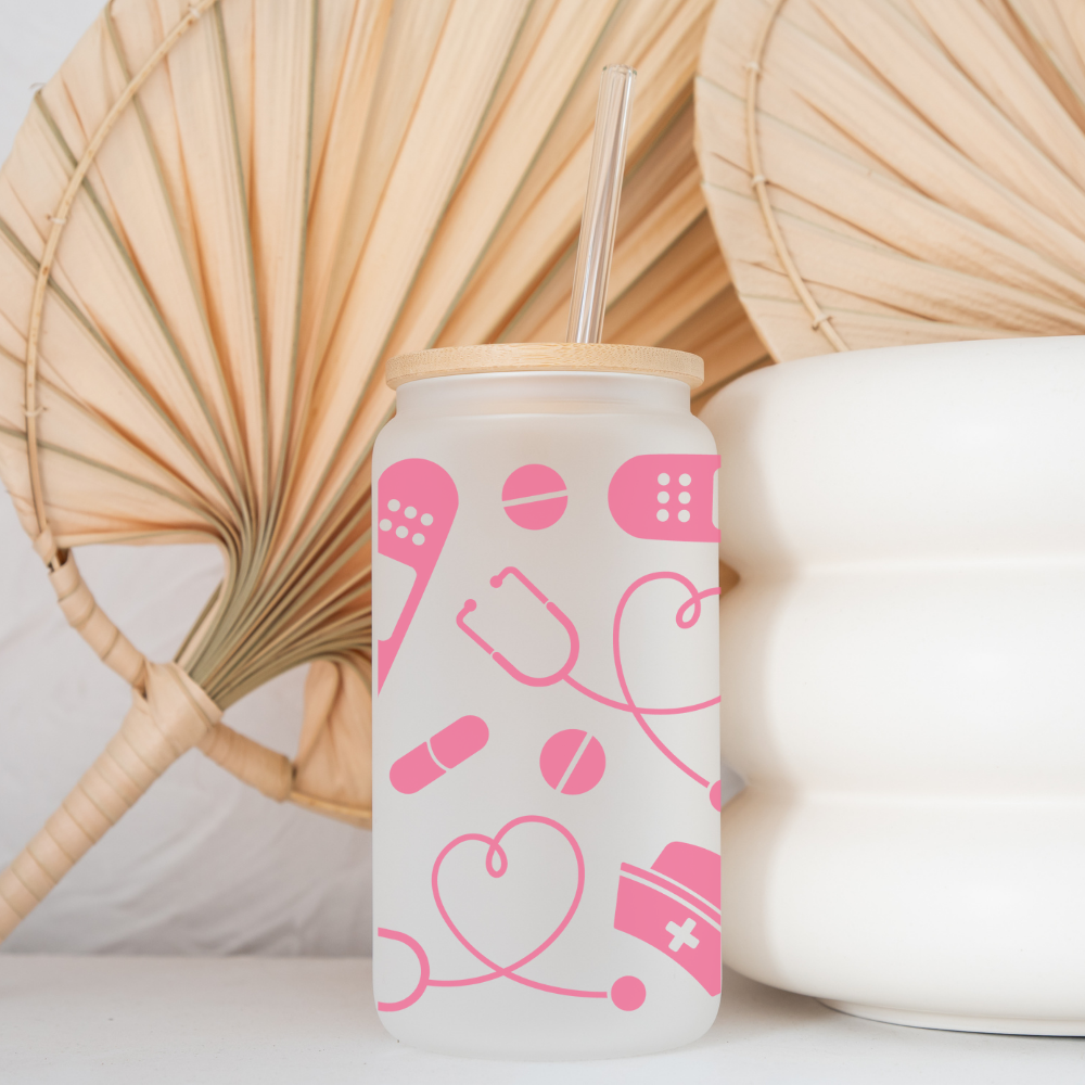 Pink Nurse Life- 16oz Cup Wrap