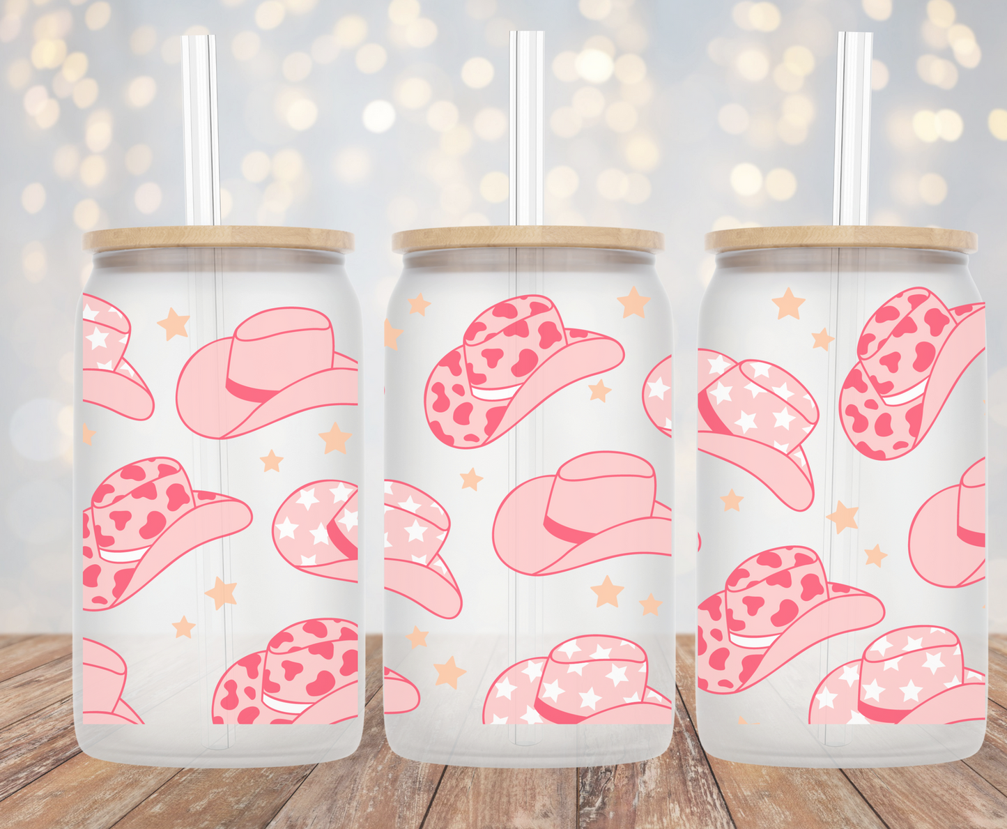 Cow Girl Hat - 16oz Cup Wrap