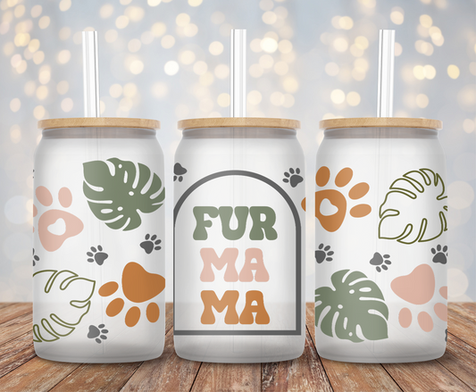 Fur Mama Monstera - 16oz Cup Wrap