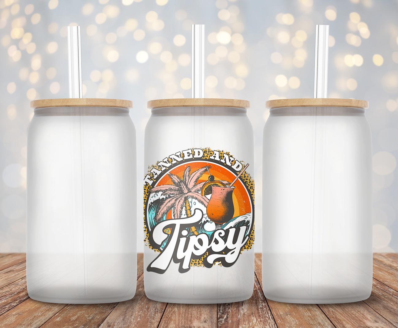 Tanned & Tipsy - Decal