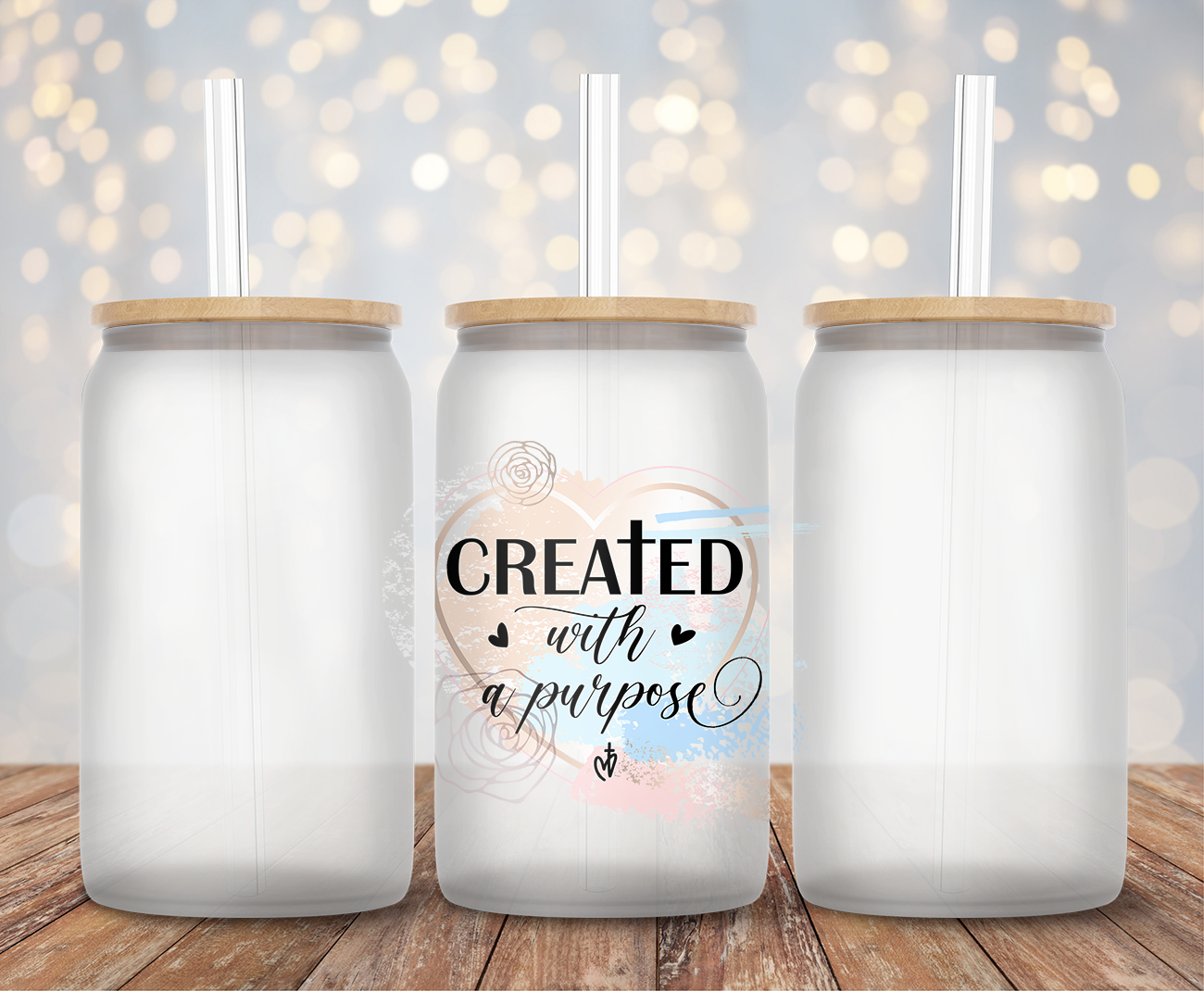 Created with Purpose Heart- Decal