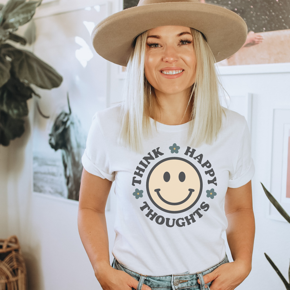 Think Happy Thoughts - Full Color Transfer