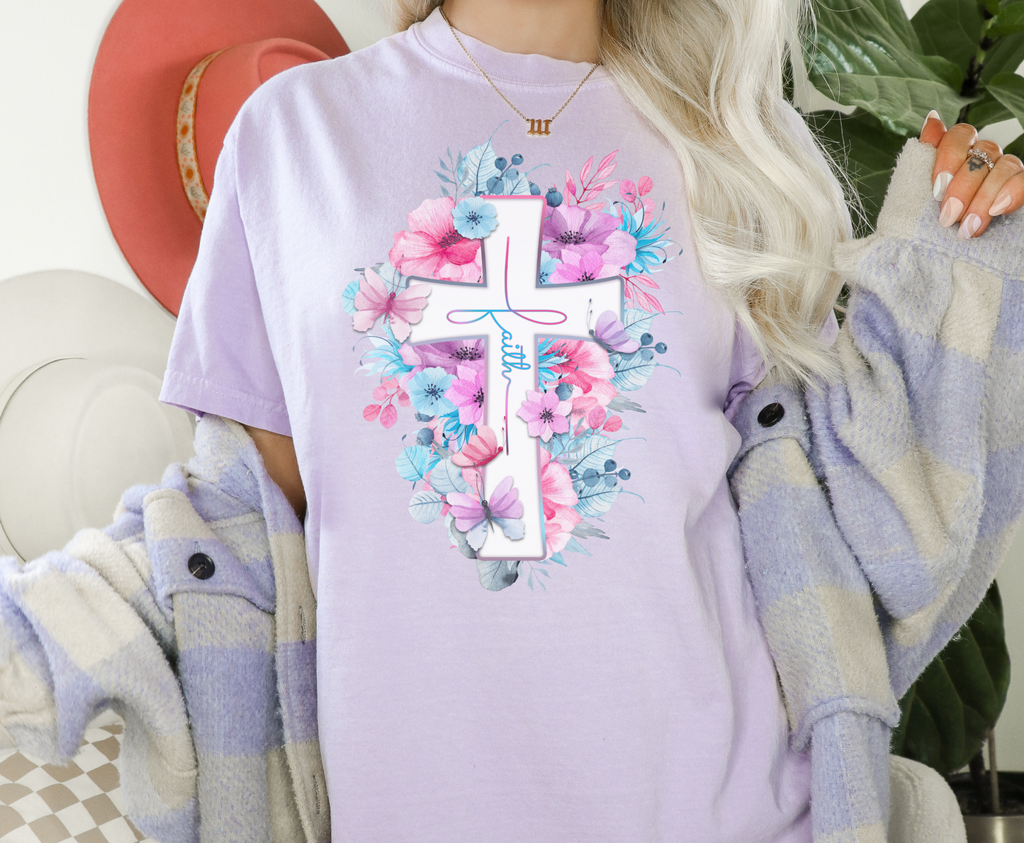 Faith Floral - Full Color Transfer