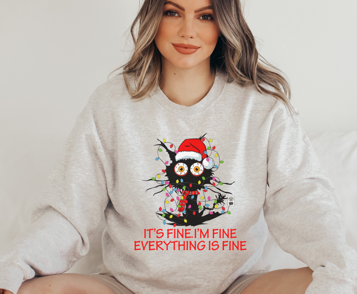 Everything is Fine Cat - Sweatshirt