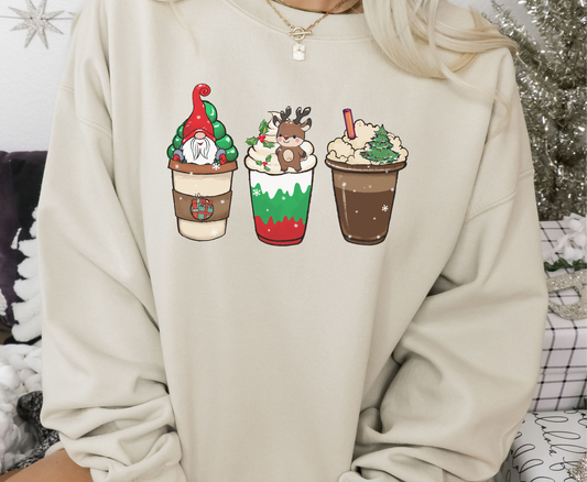 Gnome Reindeer Christmas Tree Cups -  Full Color Transfer