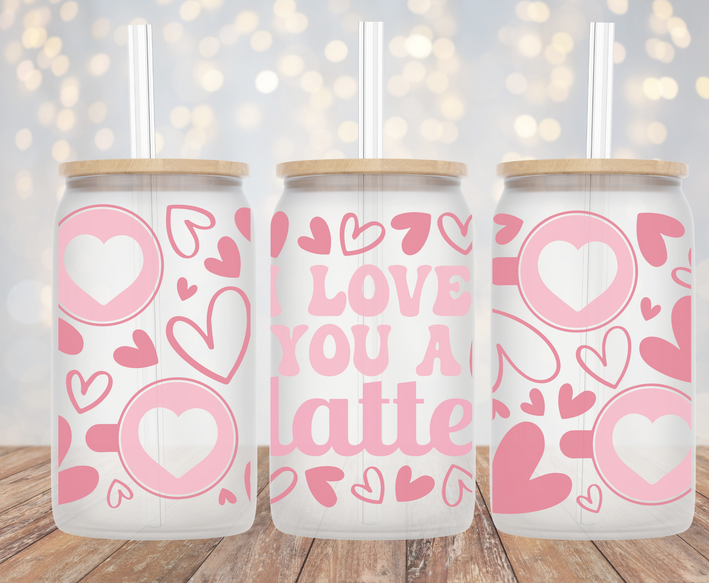 Love You Latte - 16oz Cup Wrap