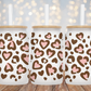 Cheetah Hearts Print - 16oz Cup Wrap
