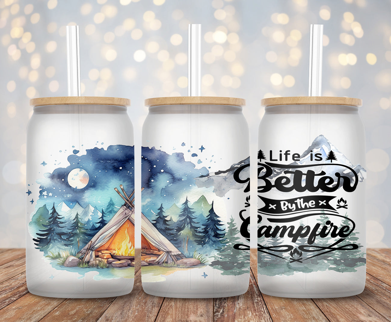 Better By The Campfire - 16oz Cup Wrap