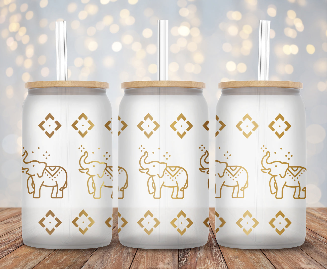 Golden Elephant - 16oz Cup Wrap