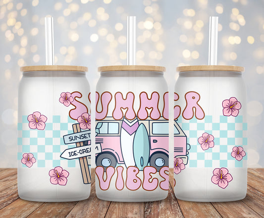 Summer Vibes Van - 16oz Cup Wrap