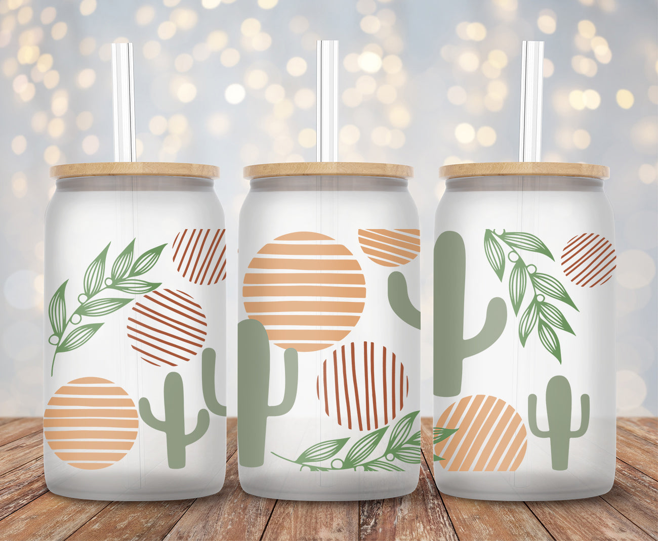 Sunset Cactus  - 16oz Cup Wrap