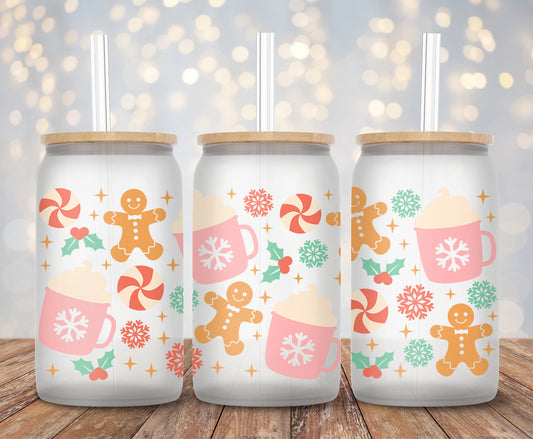 Sweet Christmas Candy Gingerbread  - 16oz Cup Wrap