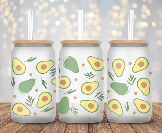 Retro Half Avocado - 16oz Cup Wrap