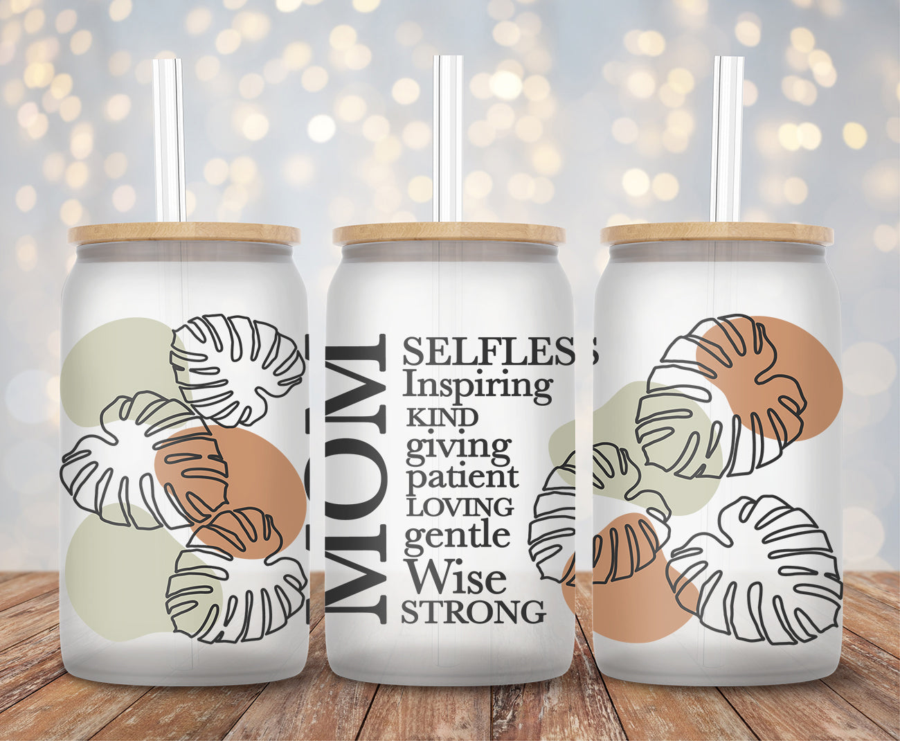 Word List For Mom - 16oz Cup Wrap