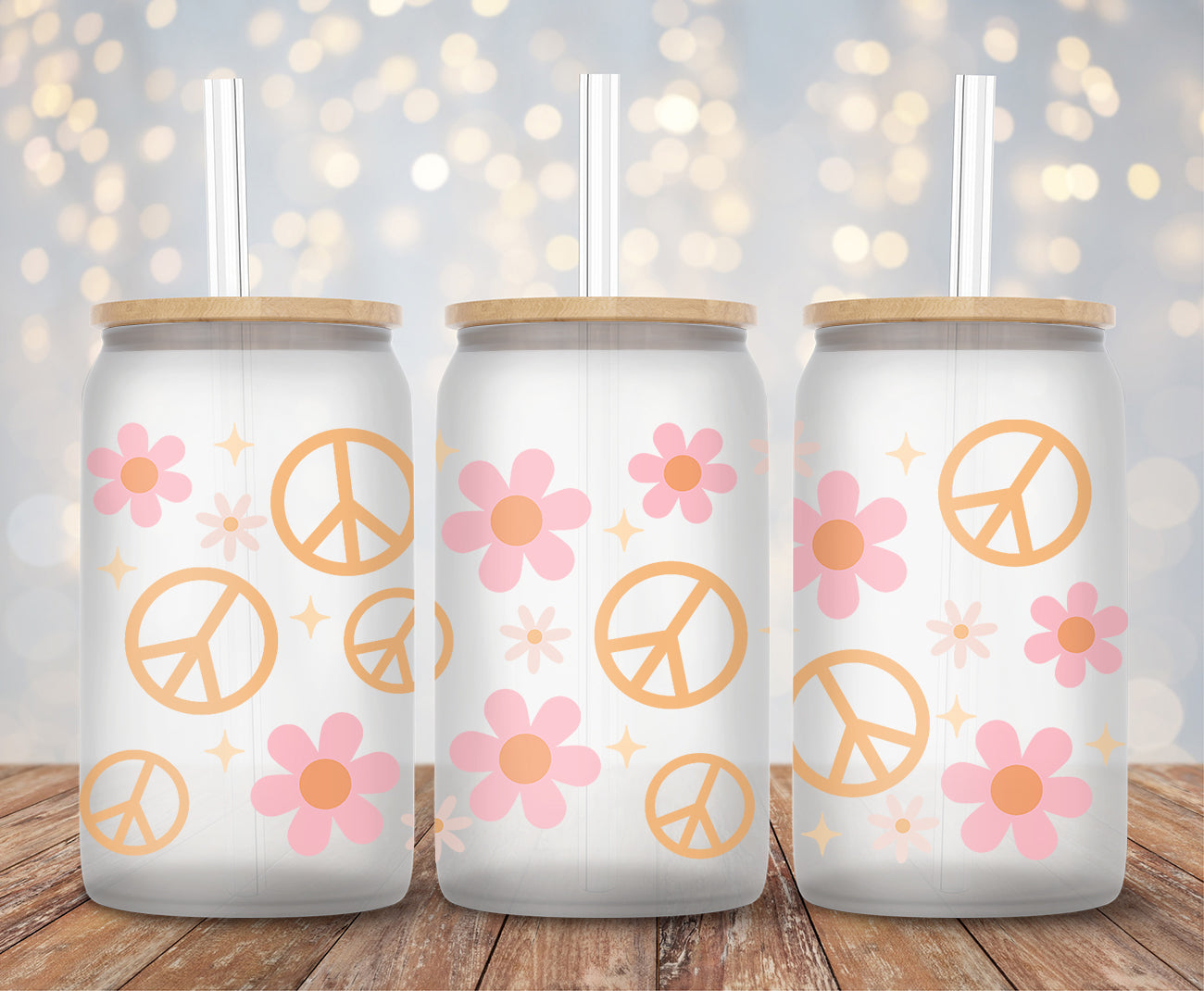 Groovy Peace Sign - 16oz Cup Wrap