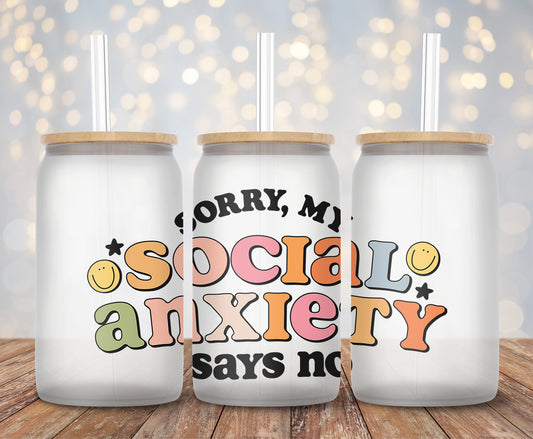 Social Anxiety Says No - Decal