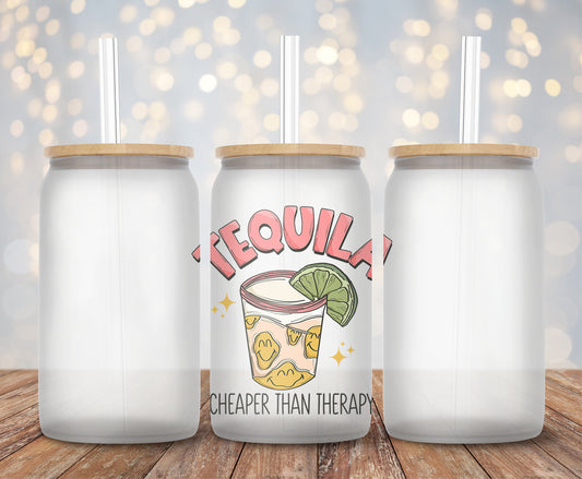 Tequila Cheaper Than Therapy - Decal
