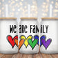 We are Family Rainbow Hearts - Decal