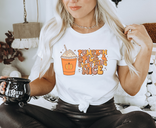 Pumpkin Spice & Everything Nice Coffee  -  Full Color Transfer