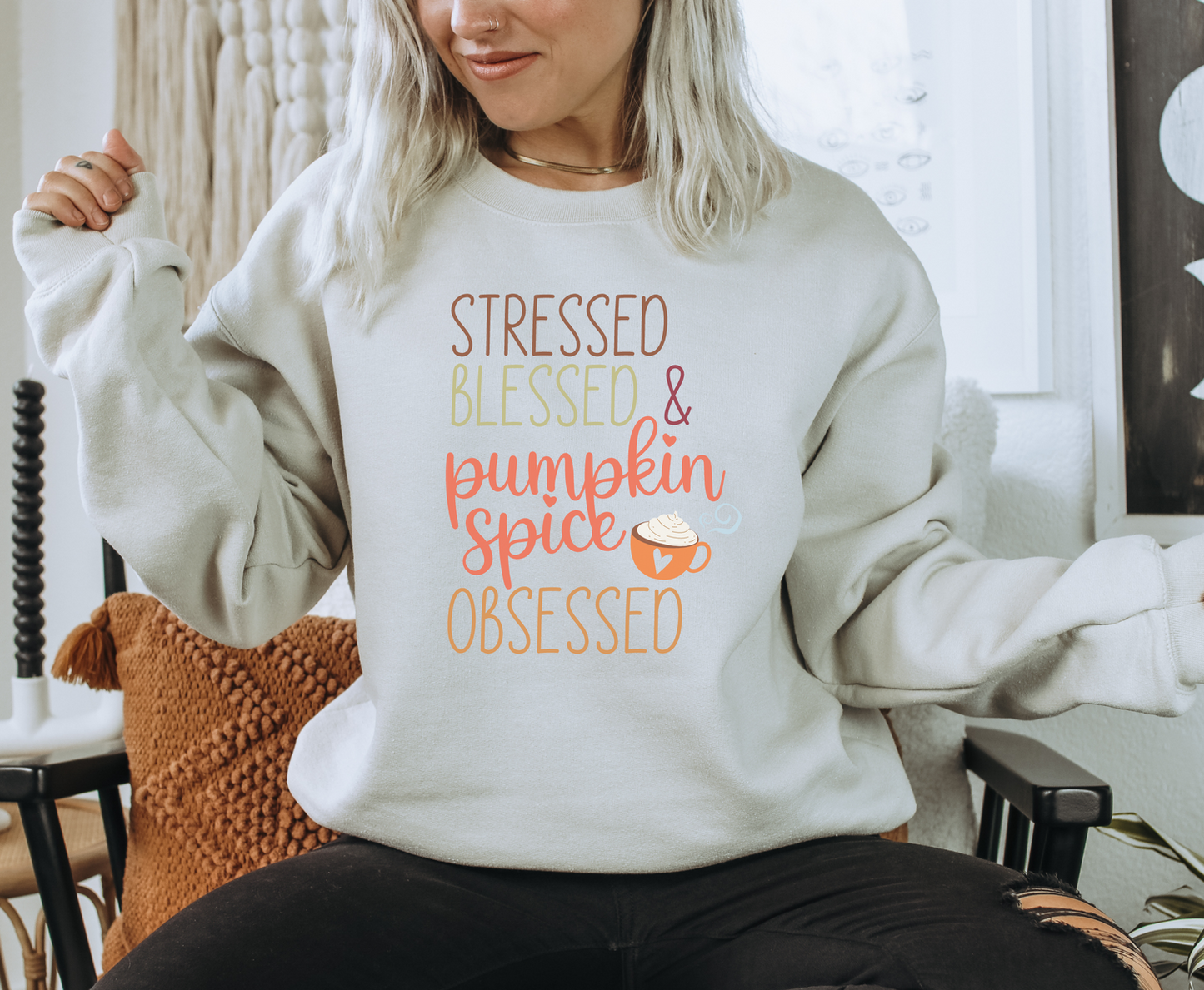 Stressed Blessed & Pumpkin Spice Obsessed  -  Full Color Transfer