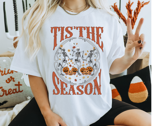 Tis The Season Skeleton -  Full Color Transfer