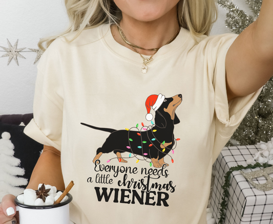 Everyone Needs A Little Christmas Wiener -  Full Color Transfer