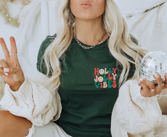 Holly Jolly Vibes (Pocket Size) - Full Color Transfer