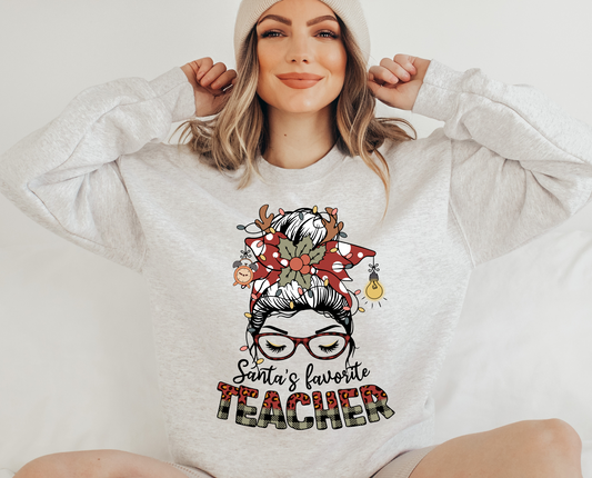 Santas Favorite Teacher -  Full Color Transfer