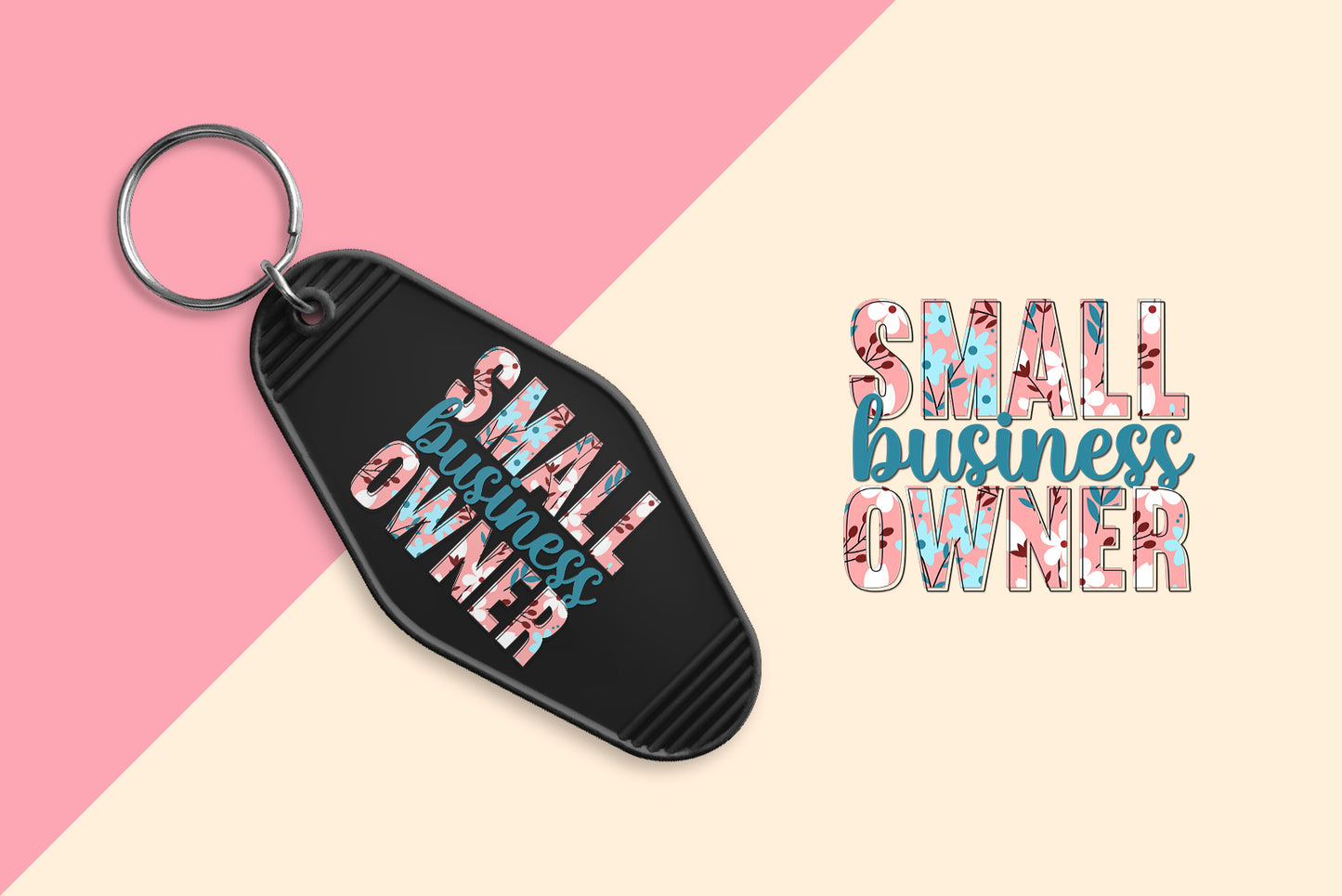 Floral Small Business Owner - Set of 6 (Motel Keychain UV DTF)