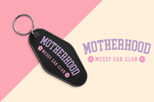 Motherhood Messy Car Club - Set of 6 (Motel Keychain UV DTF)