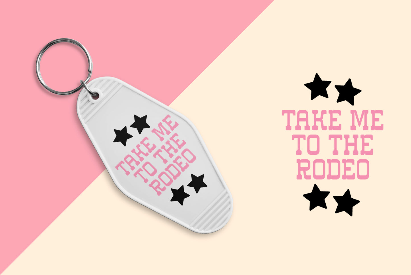 Take me to the Rodeo - Set of 6 (Motel Keychain UV DTF)