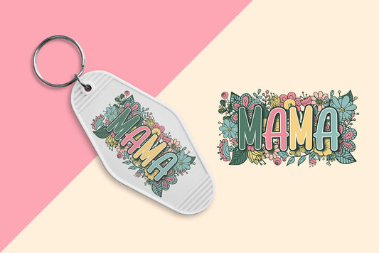 Mama Floral Colorful - Set of 6 (Motel Keychain UV DTF)