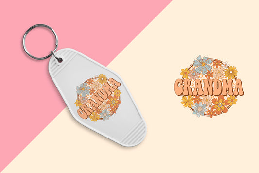 Grandma Floral - Set of 6 (Motel Keychain UV DTF)