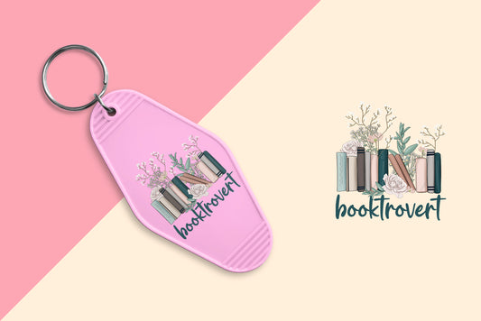 Booktrovert - Set of 6 (Motel Keychain UV DTF)