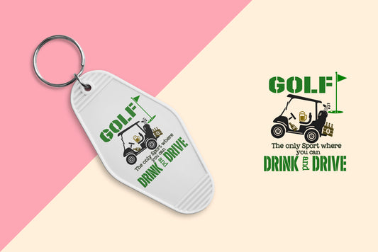 Golf Cart - Set of 6 (Motel Keychain UV DTF)