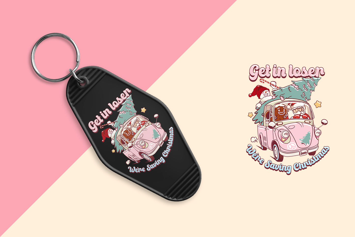Get In Loser - Set of 6 (Motel Keychain UV DTF)