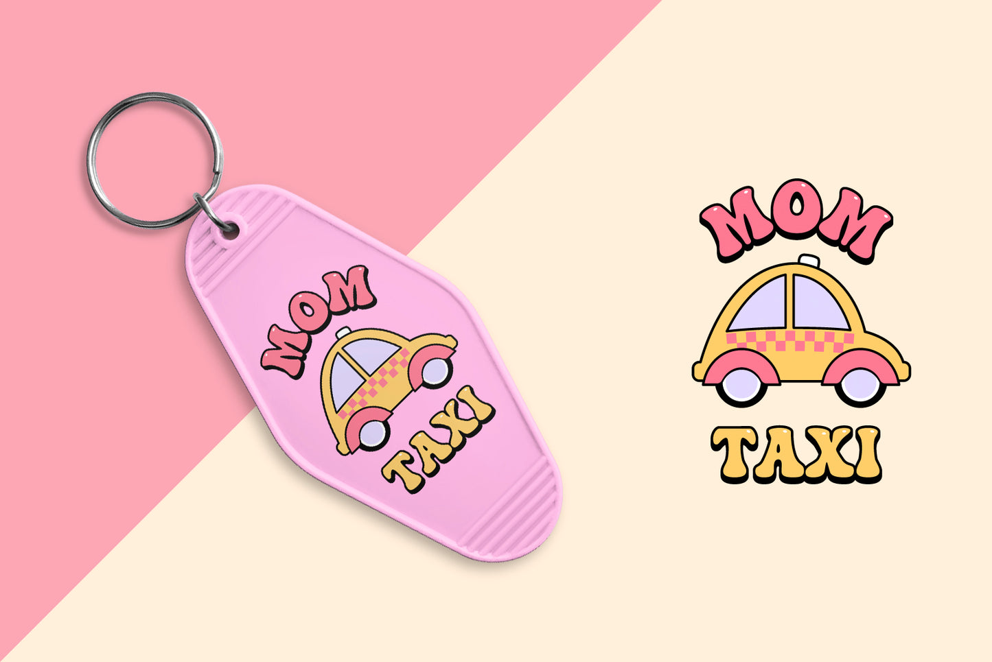 Mom Taxi - Set of 6 (Motel Keychain UV DTF)