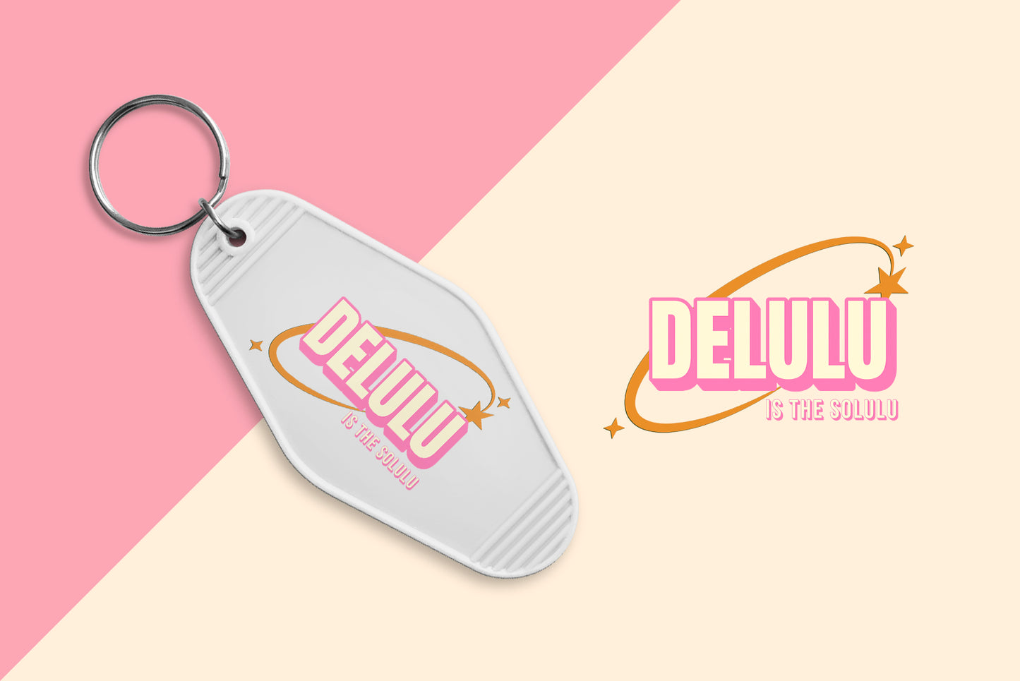 Delulu is the Lulu - Set of 6 (Motel Keychain UV DTF)