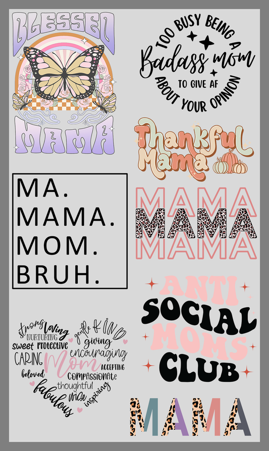 PreMade DTF Gang Sheet: Mom Theme