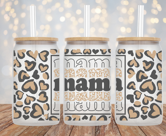 Mama Cheetah - 16oz Cup Wrap