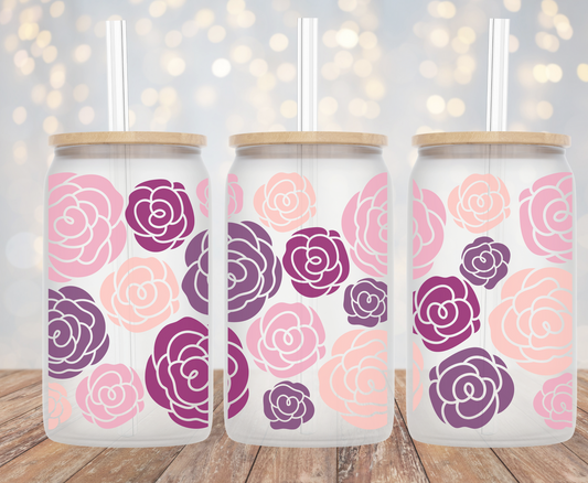 Purple Roses - 16oz Cup Wrap